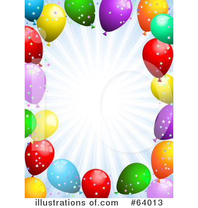Royalty-Free (RF) Balloons Clipart Illustration by KJ Pargeter - Stock Sample #64013