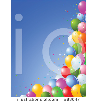 Royalty-Free (RF) Balloons Clipart Illustration by Pushkin - Stock Sample #83047