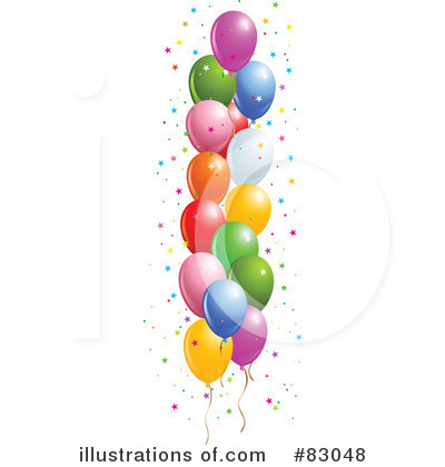 Royalty-Free (RF) Balloons Clipart Illustration by Pushkin - Stock Sample #83048