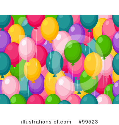 Royalty-Free (RF) Balloons Clipart Illustration by BNP Design Studio - Stock Sample #99523