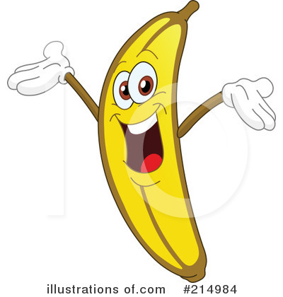 Royalty-Free (RF) Banana Clipart Illustration by yayayoyo - Stock Sample #214984