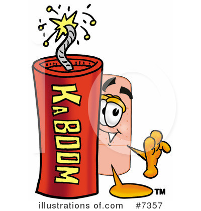 Royalty-Free (RF) Bandaid Clipart Illustration by Mascot Junction - Stock Sample #7357