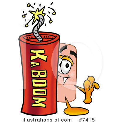 Royalty-Free (RF) Bandaid Clipart Illustration by Mascot Junction - Stock Sample #7415