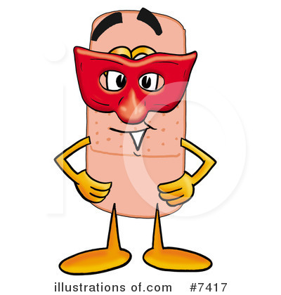 Royalty-Free (RF) Bandaid Clipart Illustration by Mascot Junction - Stock Sample #7417