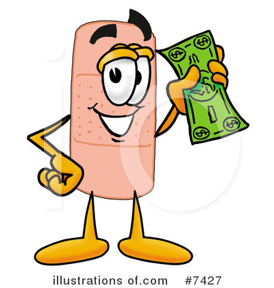 Royalty-Free (RF) Bandaid Clipart Illustration by Mascot Junction - Stock Sample #7427