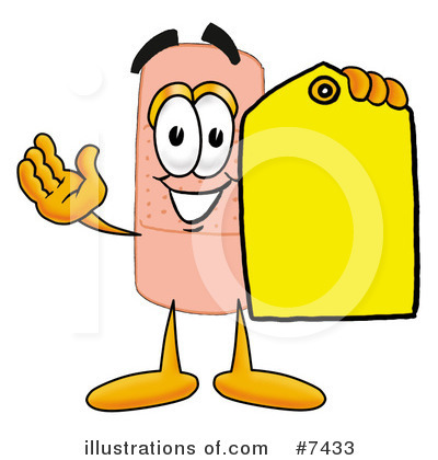 Royalty-Free (RF) Bandaid Clipart Illustration by Mascot Junction - Stock Sample #7433