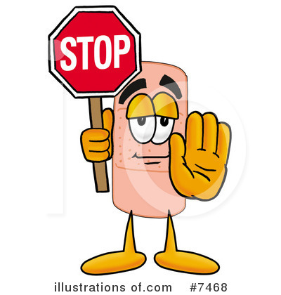 Royalty-Free (RF) Bandaid Clipart Illustration by Mascot Junction - Stock Sample #7468