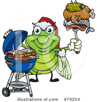 Royalty-Free (RF) Barbecue Clipart Illustration by Dennis Holmes Designs - Stock Sample #70254
