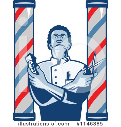 Barber Pole Clipart #1146385 by patrimonio