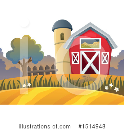 Royalty-Free (RF) Barn Clipart Illustration by visekart - Stock Sample #1514948