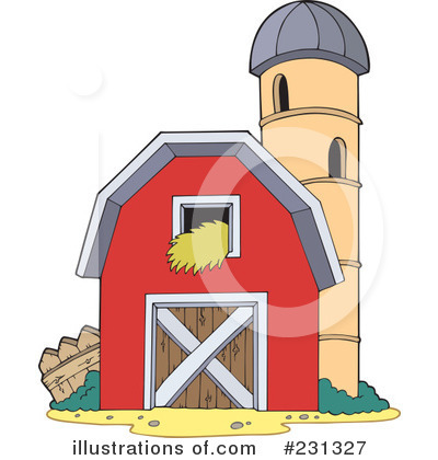 Royalty-Free (RF) Barn Clipart Illustration by visekart - Stock Sample #231327
