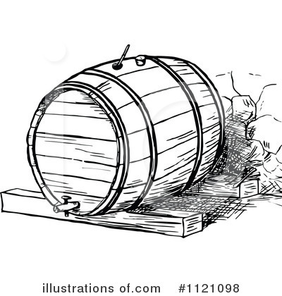 Royalty-Free (RF) Barrel Clipart Illustration by Prawny Vintage - Stock Sample #1121098