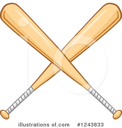 Royalty-Free (RF) Baseball Bat Clipart Illustration by Hit Toon - Stock Sample #1243833