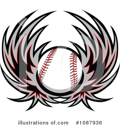 Royalty-Free (RF) Baseball Clipart Illustration by Chromaco - Stock Sample #1087936