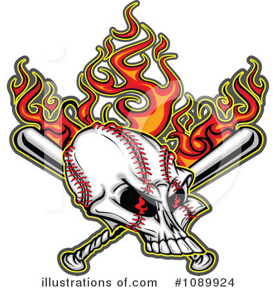 Royalty-Free (RF) Baseball Clipart Illustration by Chromaco - Stock Sample #1089924
