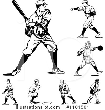 Royalty-Free (RF) Baseball Clipart Illustration by BestVector - Stock Sample #1101501