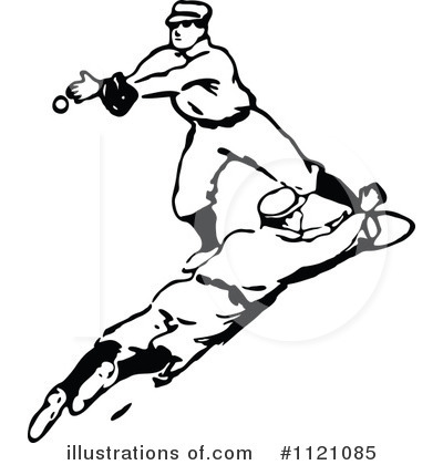 Royalty-Free (RF) Baseball Clipart Illustration by Prawny Vintage - Stock Sample #1121085