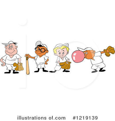 Royalty-Free (RF) Baseball Clipart Illustration by LaffToon - Stock Sample #1219139