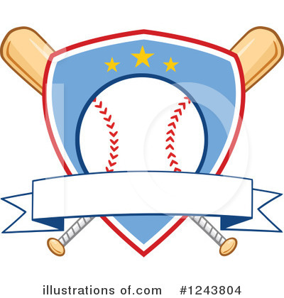 Royalty-Free (RF) Baseball Clipart Illustration by Hit Toon - Stock Sample #1243804