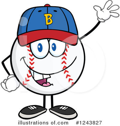 Royalty-Free (RF) Baseball Clipart Illustration by Hit Toon - Stock Sample #1243827