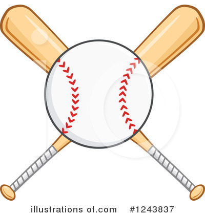 Royalty-Free (RF) Baseball Clipart Illustration by Hit Toon - Stock Sample #1243837