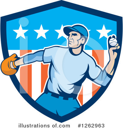 Royalty-Free (RF) Baseball Clipart Illustration by patrimonio - Stock Sample #1262963