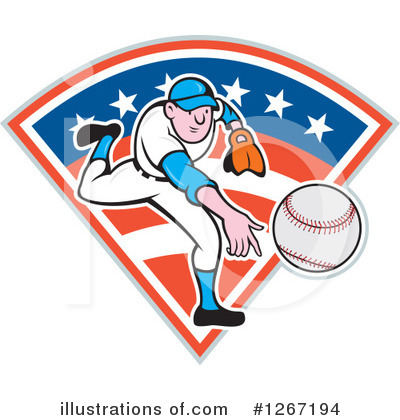 Royalty-Free (RF) Baseball Clipart Illustration by patrimonio - Stock Sample #1267194