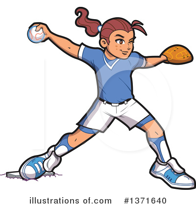 Pitcher Clipart #1371640 by Clip Art Mascots
