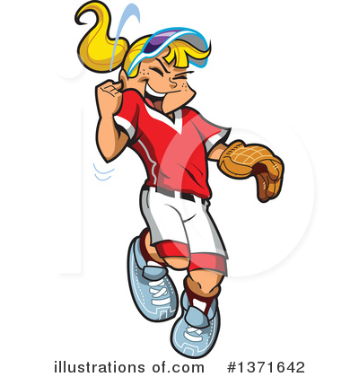 Softball Clipart #1371642 by Clip Art Mascots