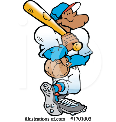 Baseball Player Clipart #1701003 by Johnny Sajem