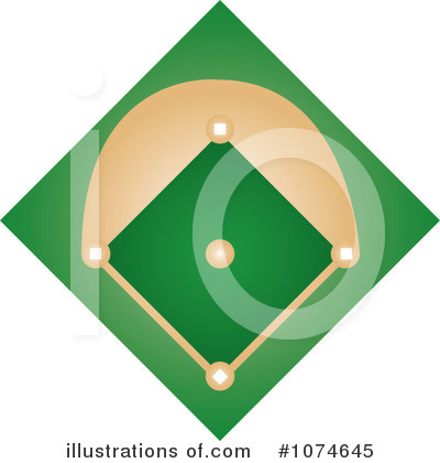 Royalty-Free (RF) Baseball Diamond Clipart Illustration by Pams Clipart - Stock Sample #1074645