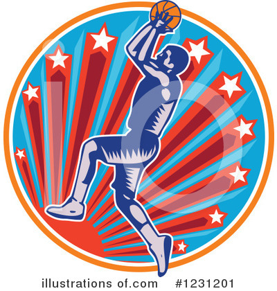 Royalty-Free (RF) Basketball Clipart Illustration by patrimonio - Stock Sample #1231201