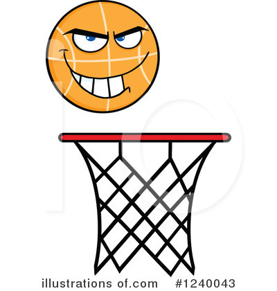 Royalty-Free (RF) Basketball Clipart Illustration by Hit Toon - Stock Sample #1240043