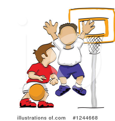 Royalty-Free (RF) Basketball Clipart Illustration by David Rey - Stock Sample #1244668