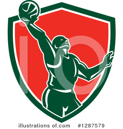 Basketball Player Clipart #1287579 by patrimonio