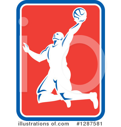 Basketball Player Clipart #1287581 by patrimonio
