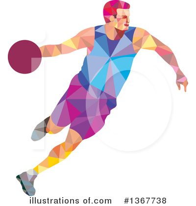 Basketball Player Clipart #1367738 by patrimonio