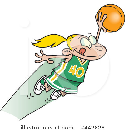 Royalty-Free (RF) Basketball Clipart Illustration by toonaday - Stock Sample #442828