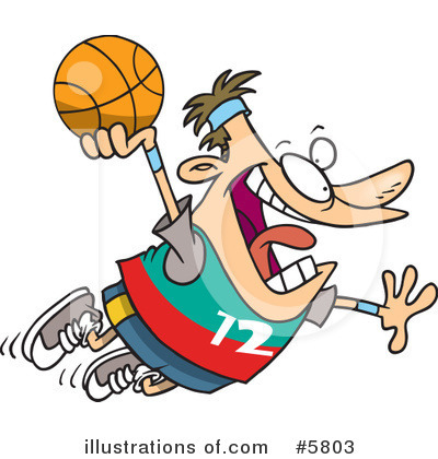 Royalty-Free (RF) Basketball Clipart Illustration by toonaday - Stock Sample #5803