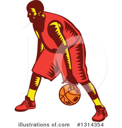 Basketball Player Clipart #1314354 by patrimonio