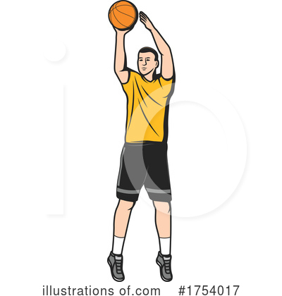 Basketball Player Clipart #1754017 by Vector Tradition SM