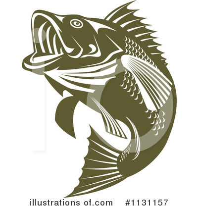 Royalty-Free (RF) Bass Fish Clipart Illustration by patrimonio - Stock Sample #1131157