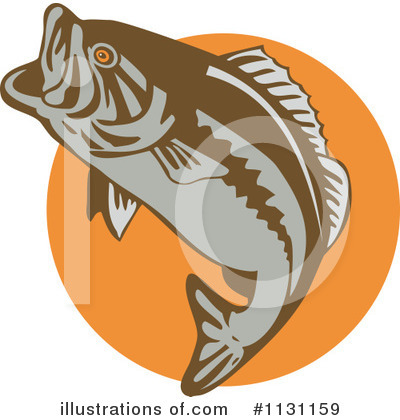 Royalty-Free (RF) Bass Fish Clipart Illustration by patrimonio - Stock Sample #1131159