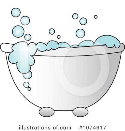 Royalty-Free (RF) Bath Tub Clipart Illustration by Pams Clipart - Stock Sample #1074617