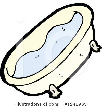 Royalty-Free (RF) Bath Tub Clipart Illustration by lineartestpilot - Stock Sample #1242963