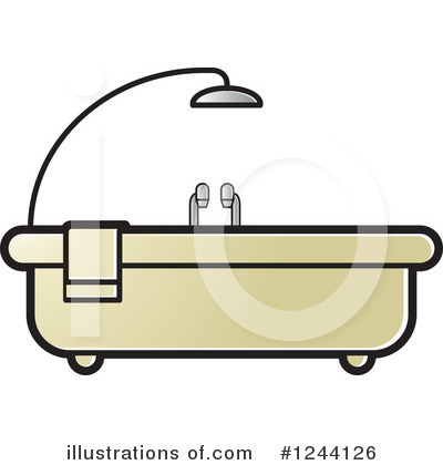 Royalty-Free (RF) Bath Tub Clipart Illustration by Lal Perera - Stock Sample #1244126