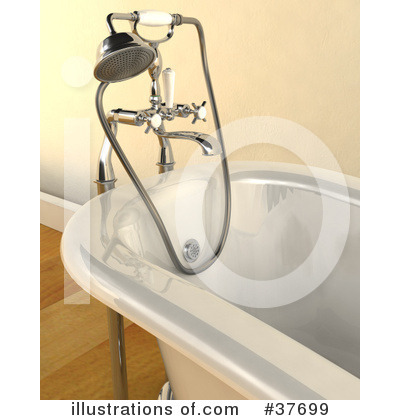 Royalty-Free (RF) Bath Tub Clipart Illustration by KJ Pargeter - Stock Sample #37699