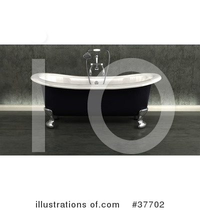 Royalty-Free (RF) Bath Tub Clipart Illustration by KJ Pargeter - Stock Sample #37702