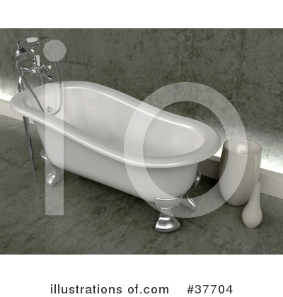 Royalty-Free (RF) Bath Tub Clipart Illustration by KJ Pargeter - Stock Sample #37704