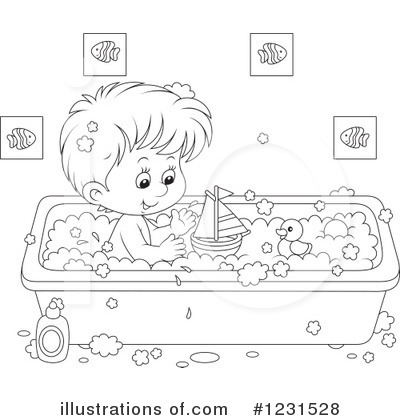 Royalty-Free (RF) Bathing Clipart Illustration by Alex Bannykh - Stock Sample #1231528